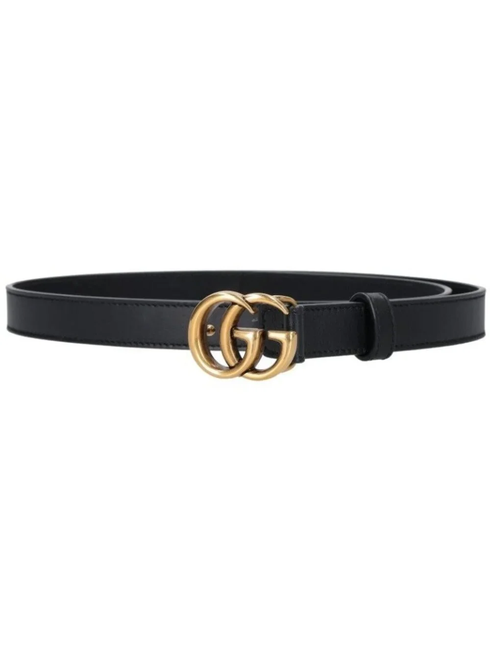 Gucci GG Logo Slim Leather Belt 75